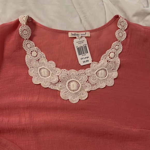 Coral Tunic in Coral 2XL - Picture 4 of 6